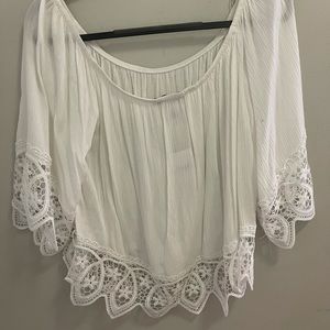 Brand new lace white flowy blouse